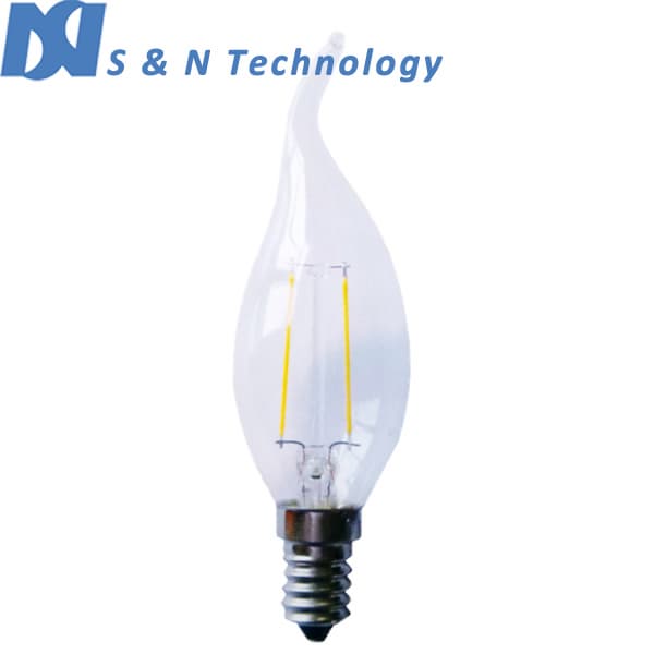 High brightness LED E14 2W Filament Bulb